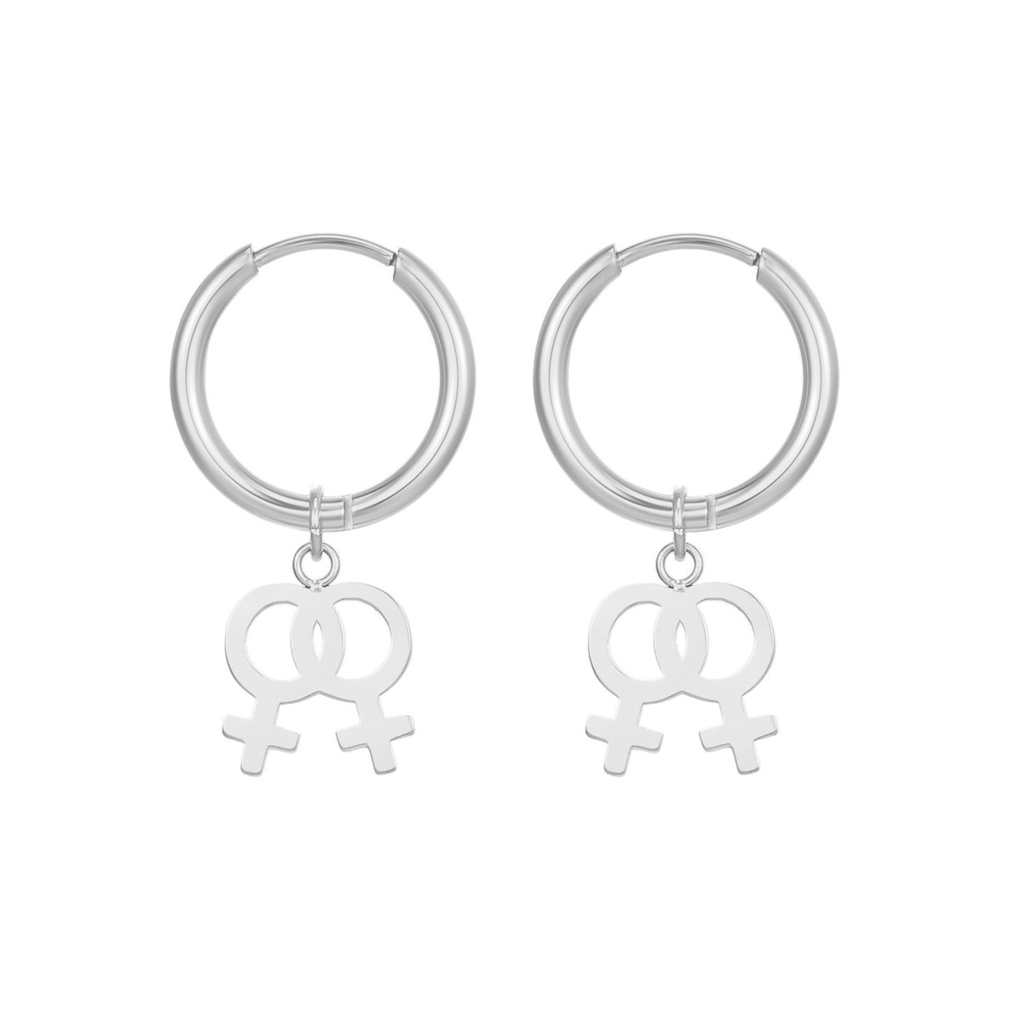 Double Venus Hoop Earrings