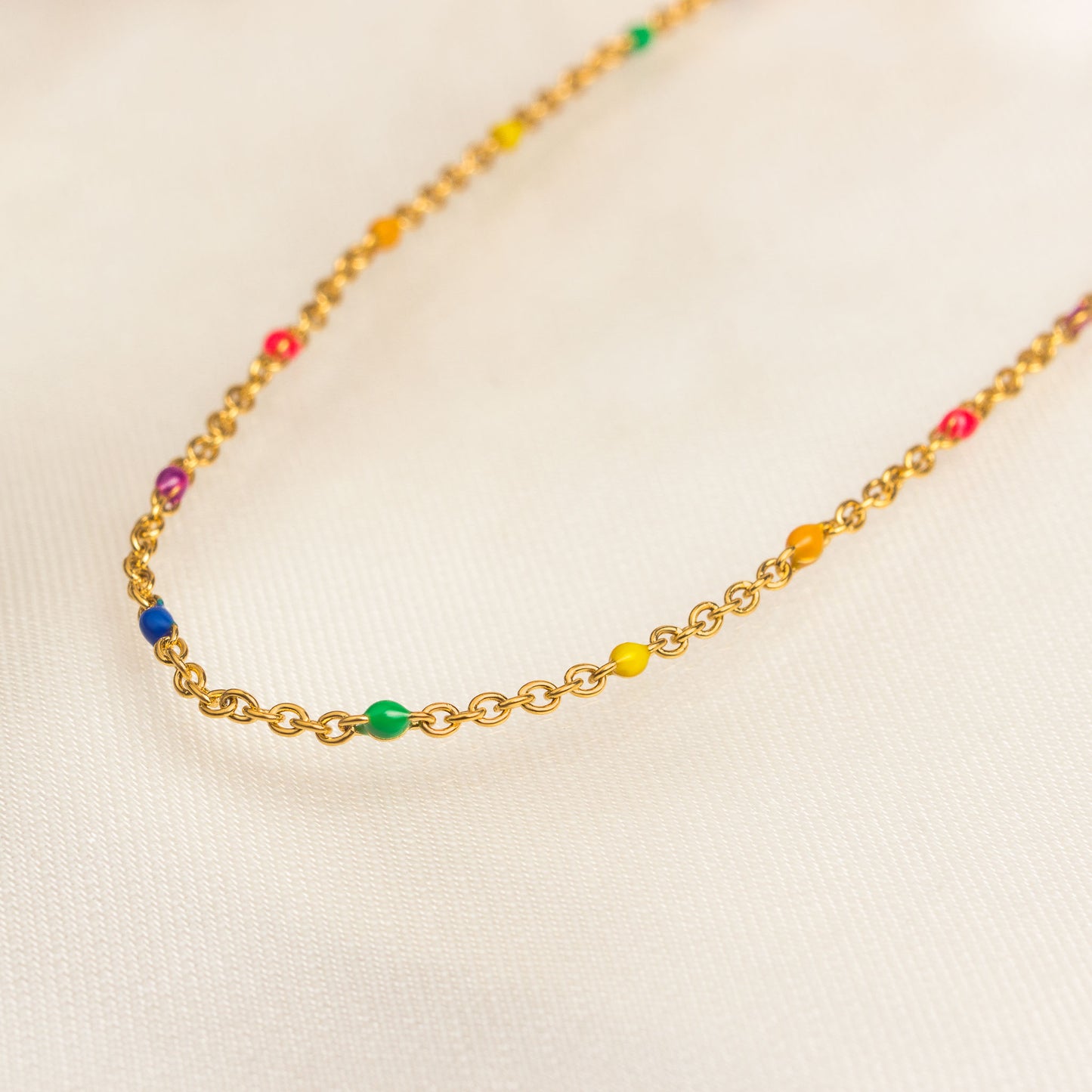 Rainbow Bead Choker