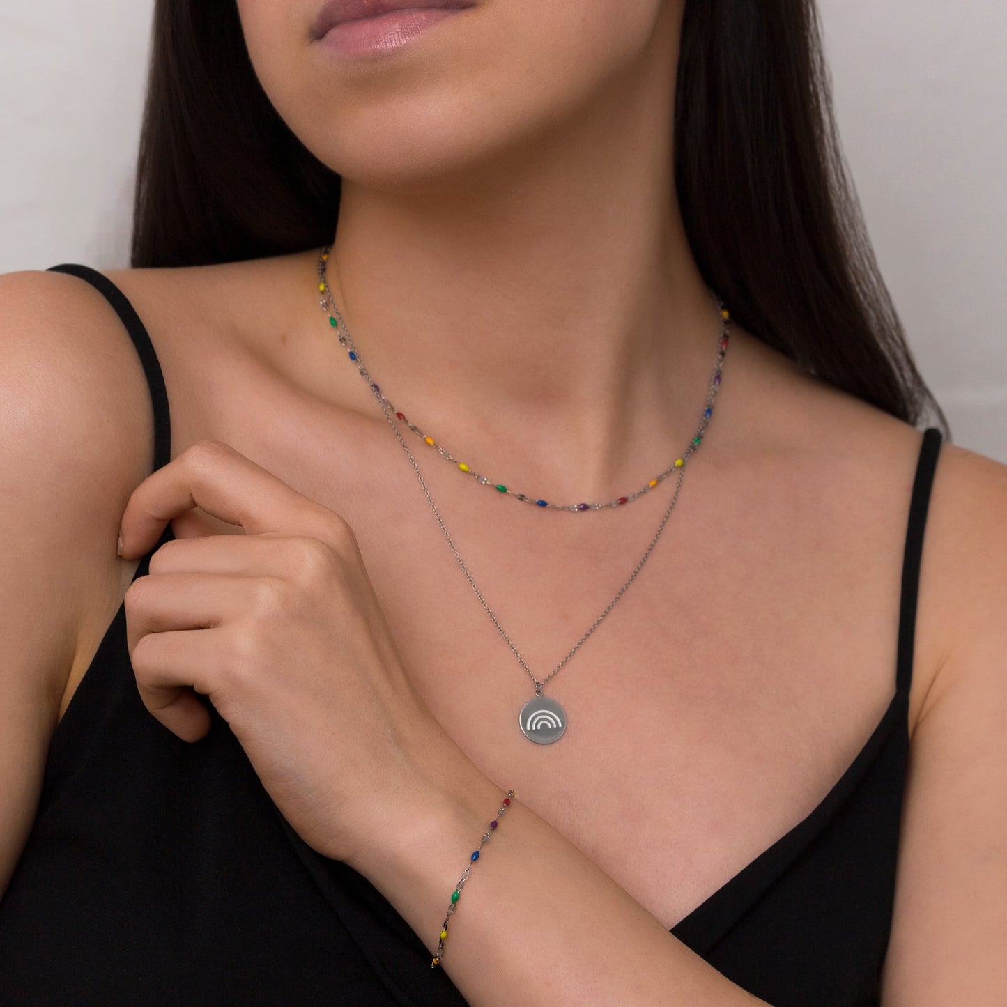 Rainbow Charm Necklace
