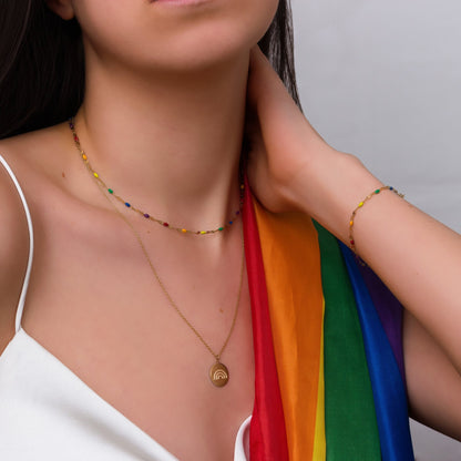 Rainbow Charm Necklace
