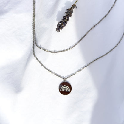 Layered Rainbow Charm Necklace